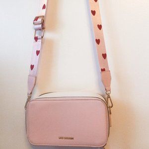 Like dreams pink purse with heart straps
